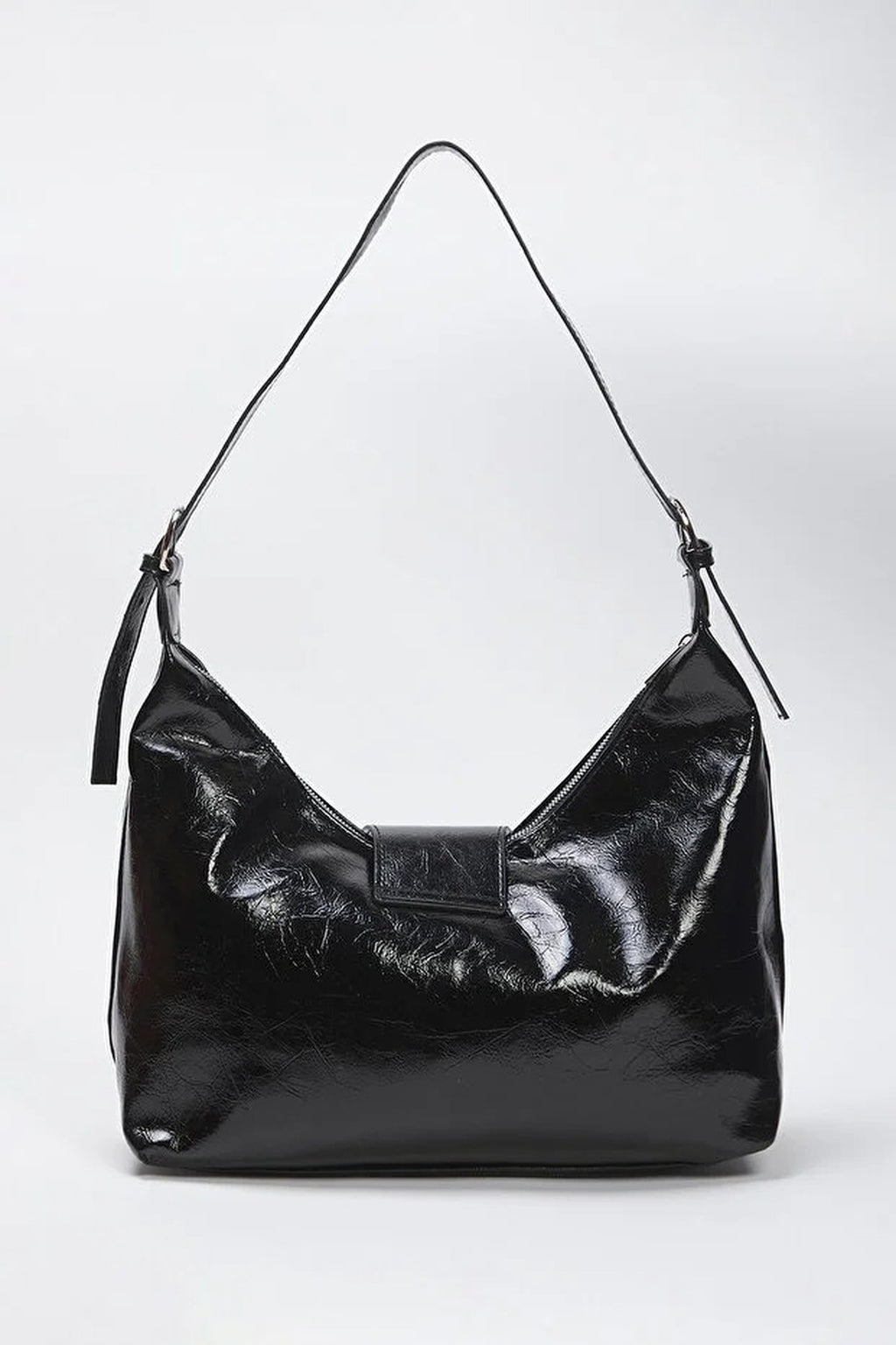 Trok Stone Embellished Belt Buckle Oval Women's Shoulder Bag