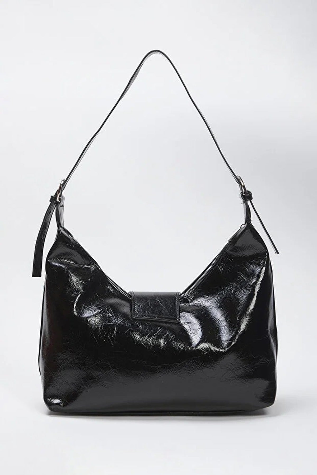 Trok Stone Embellished Belt Buckle Oval Women's Shoulder Bag