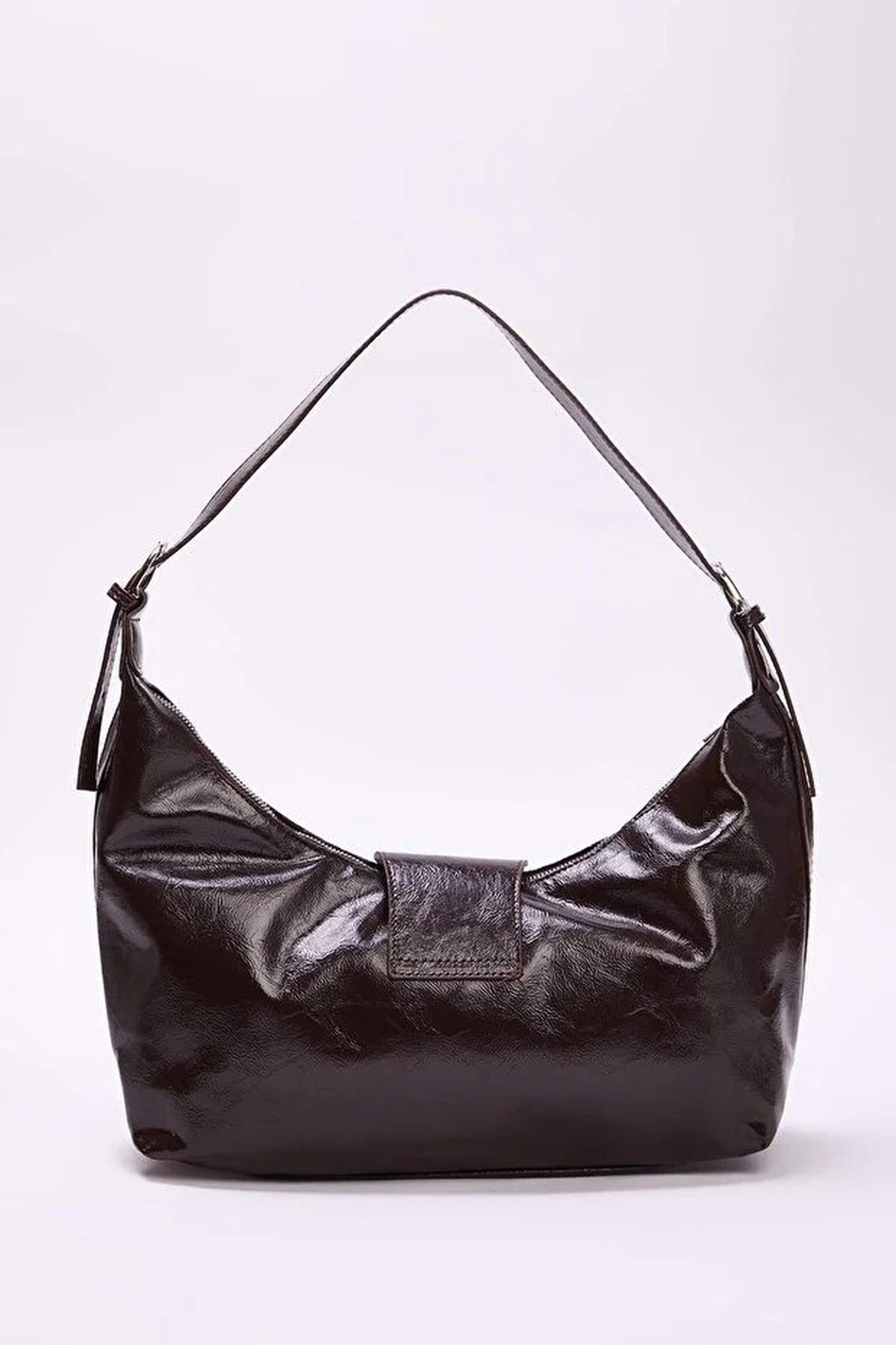 Trok Stone Embellished Belt Buckle Oval Women's Shoulder Bag