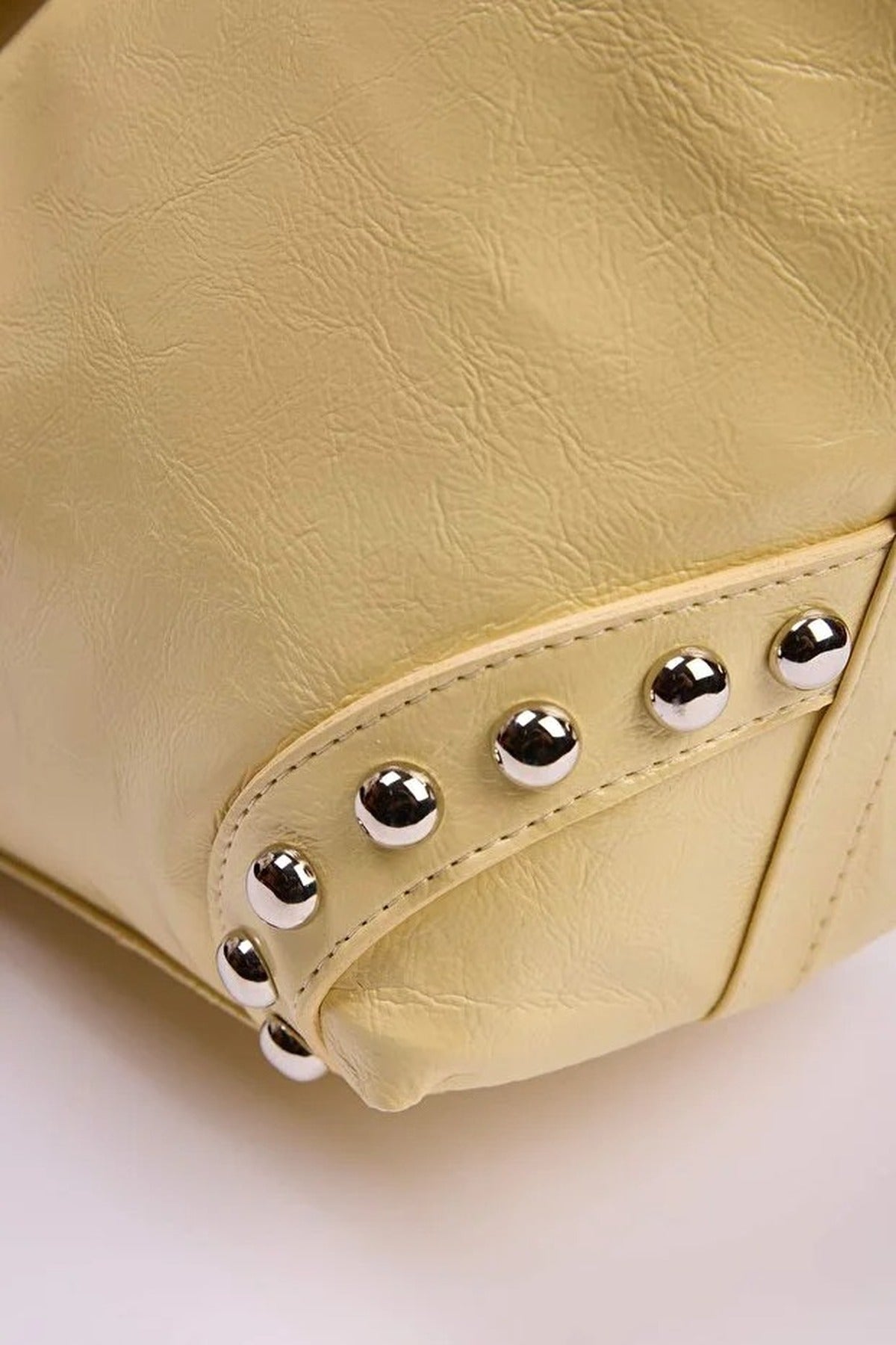 Trok Stone Embellished Belt Buckle Oval Women's Shoulder Bag