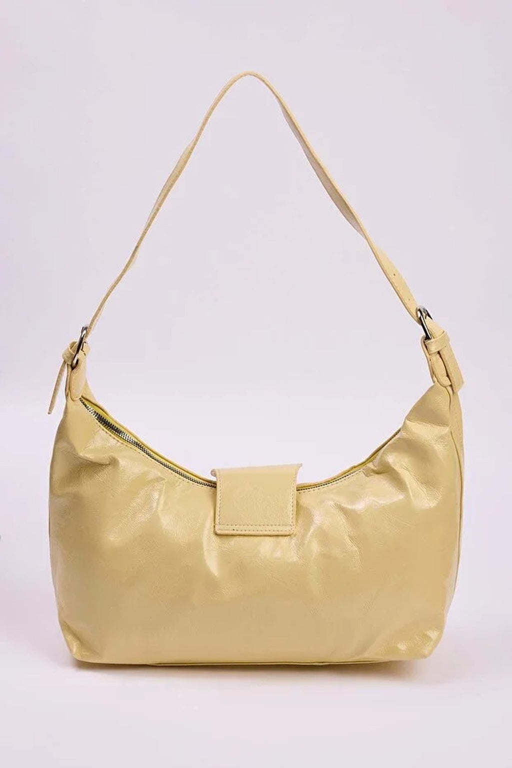 Trok Stone Embellished Belt Buckle Oval Women's Shoulder Bag
