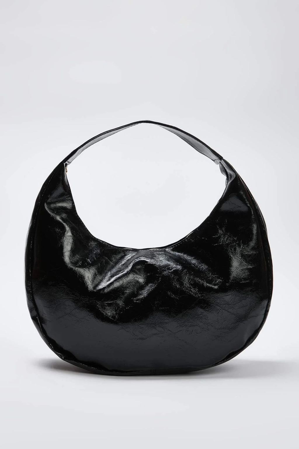 Suede Half Moon Women's Oval Shoulder Bag