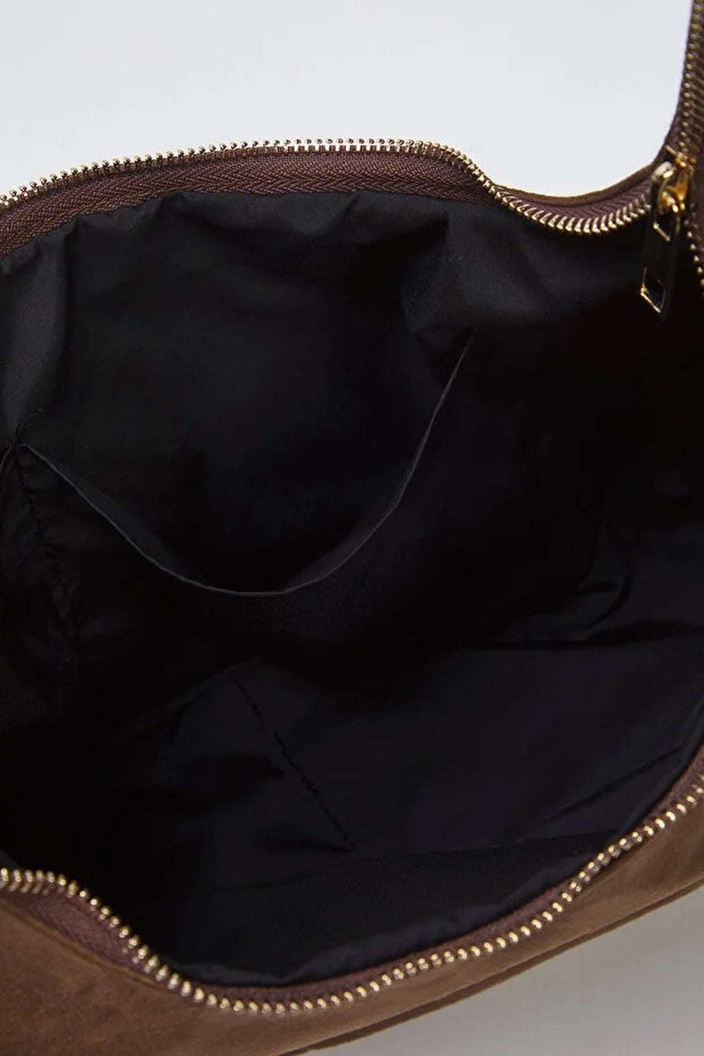 Suede Half Moon Women's Oval Shoulder Bag