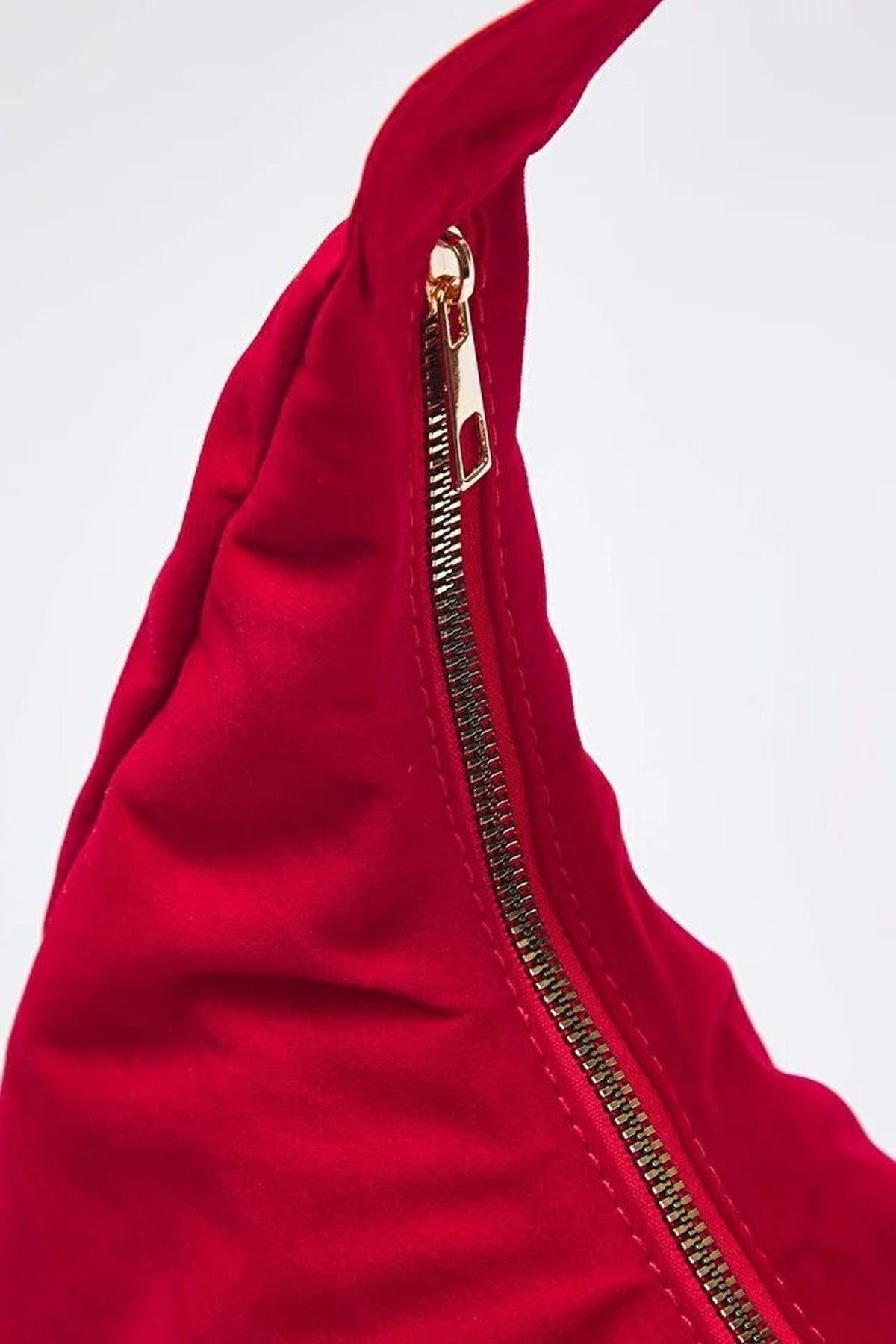 Suede Half Moon Women's Oval Shoulder Bag