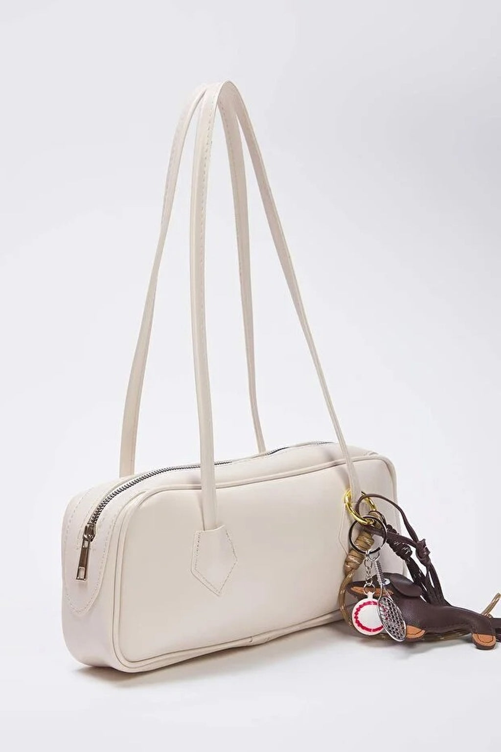 Charm Detailed Women's Mini Bowling Shoulder Bag