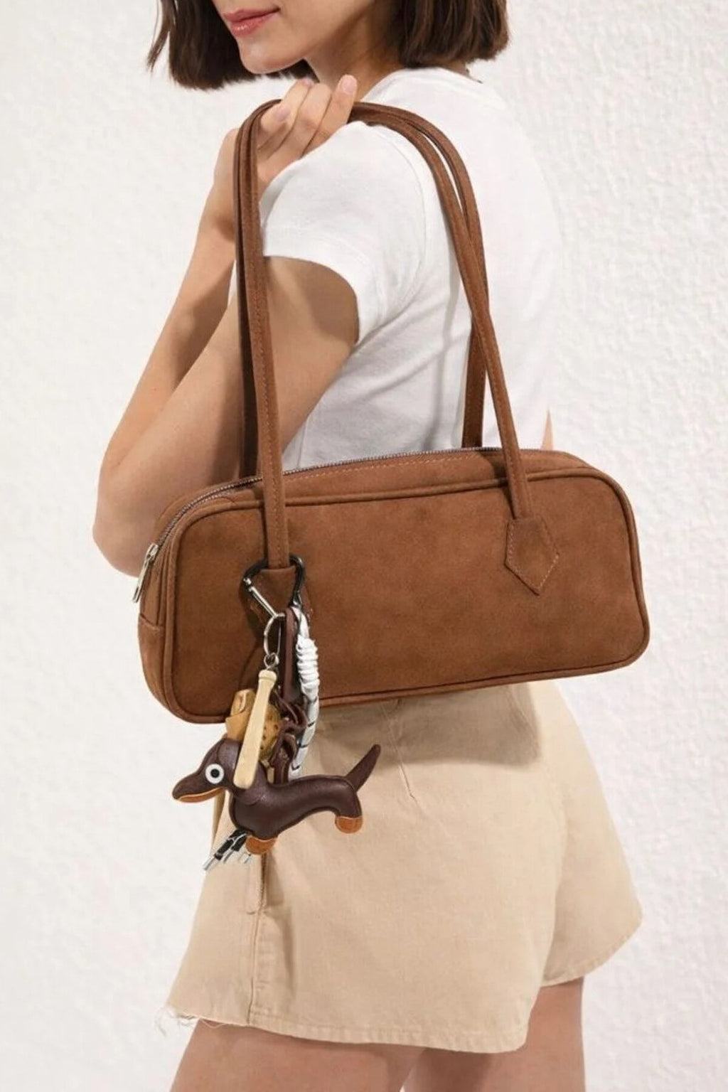 Charm Detailed Women's Mini Bowling Shoulder Bag