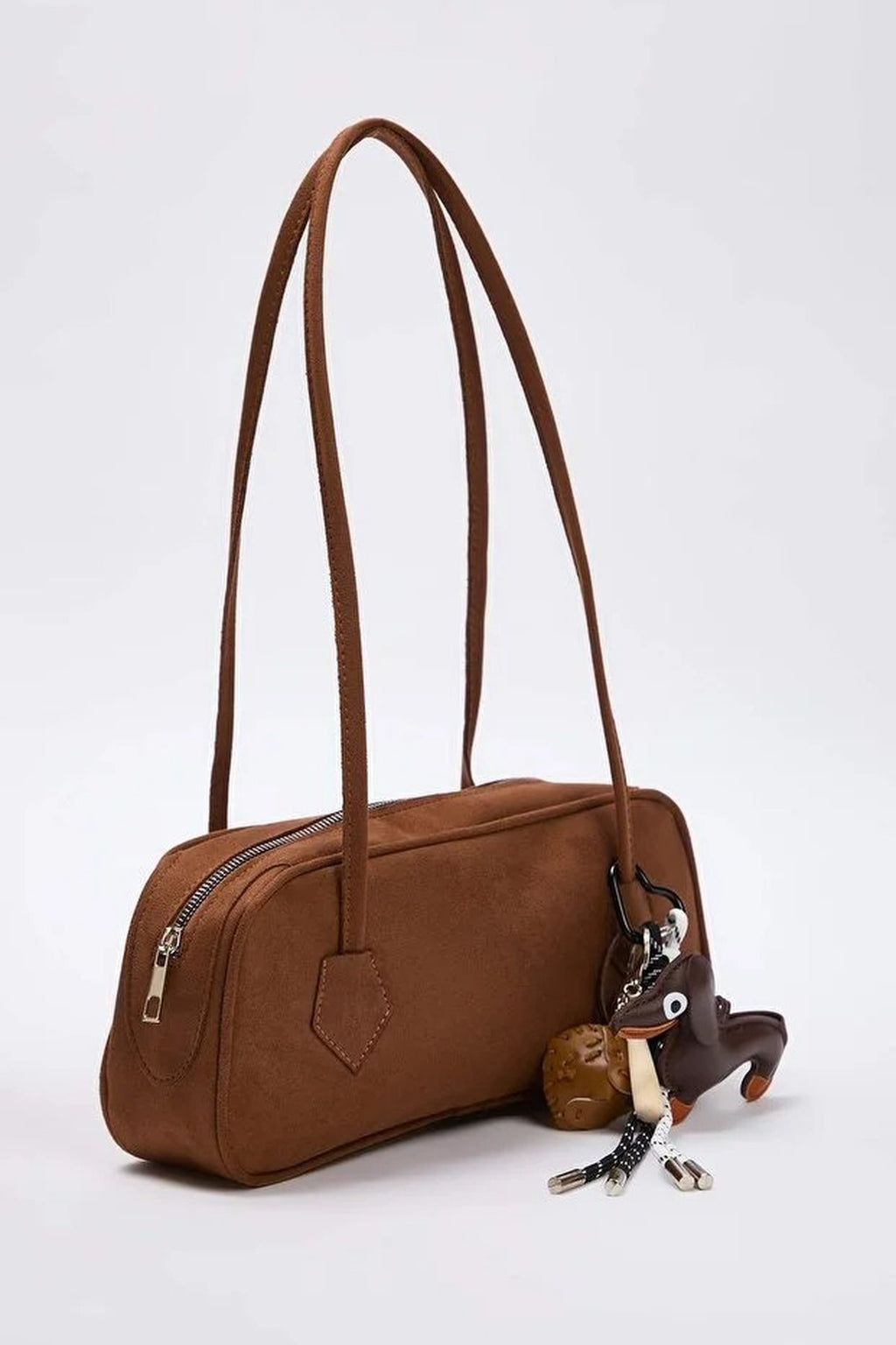 Charm Detailed Women's Mini Bowling Shoulder Bag