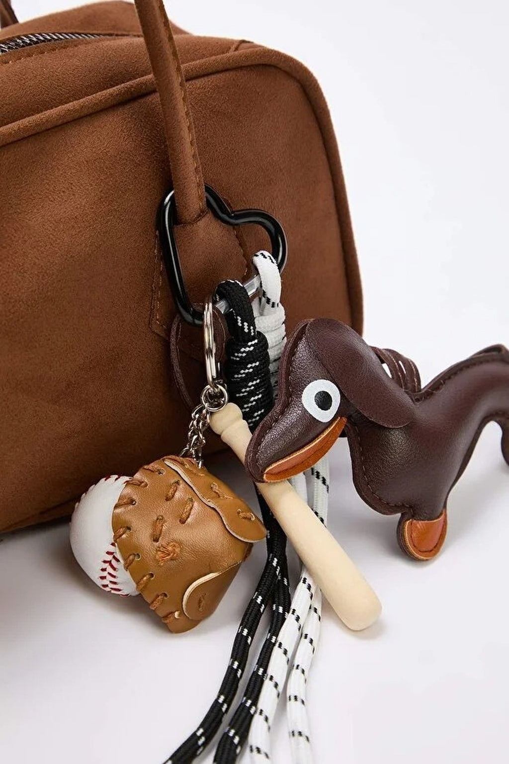 Charm Detailed Women's Mini Bowling Shoulder Bag
