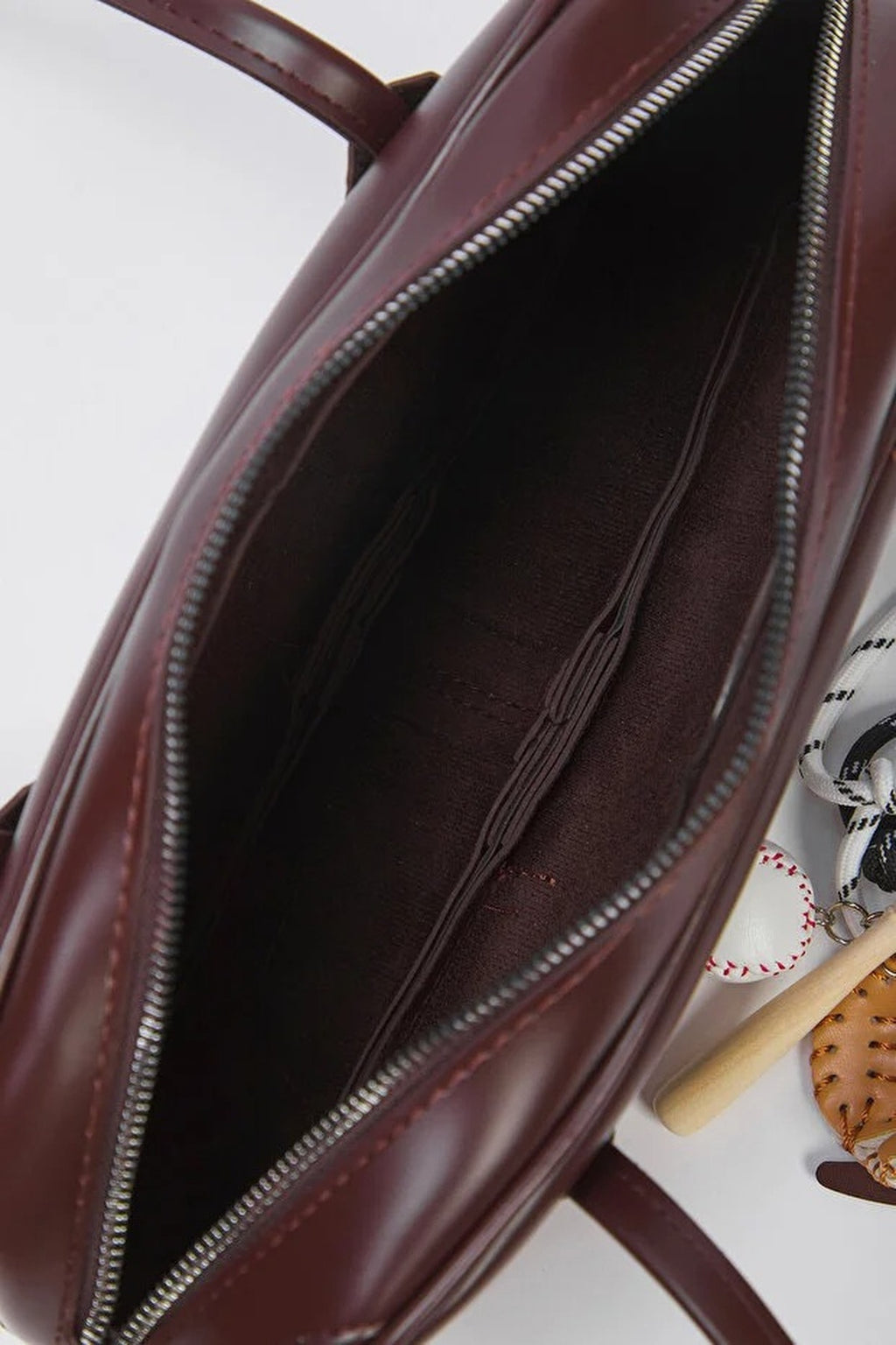Charm Detailed Women's Mini Bowling Shoulder Bag