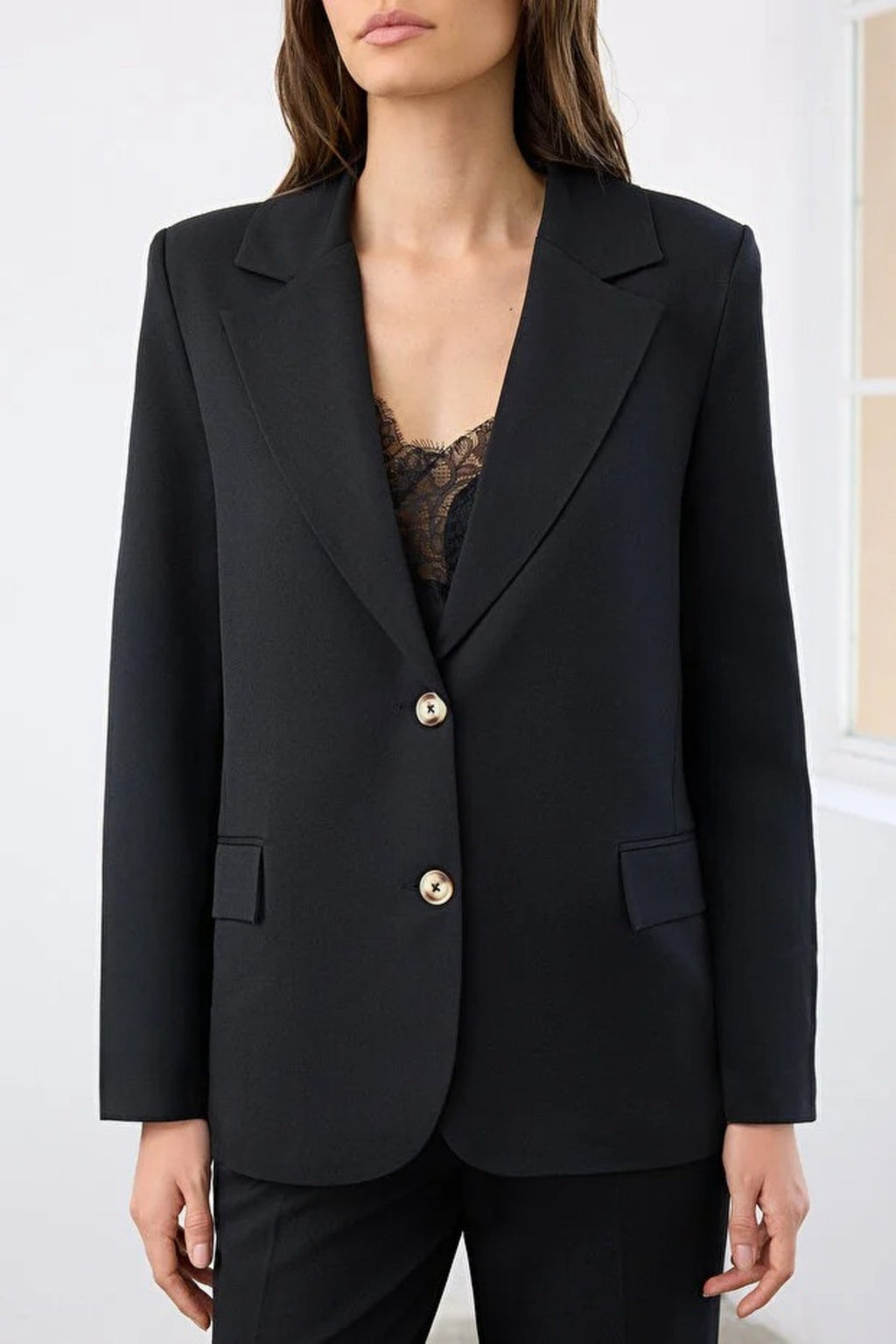 Lined Woven Blazer Jacket