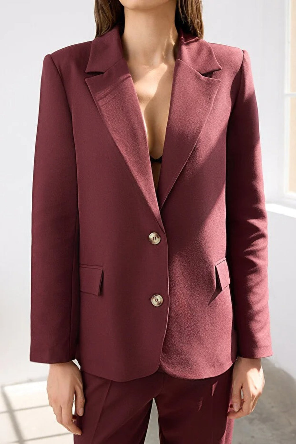 Lined Woven Blazer Jacket
