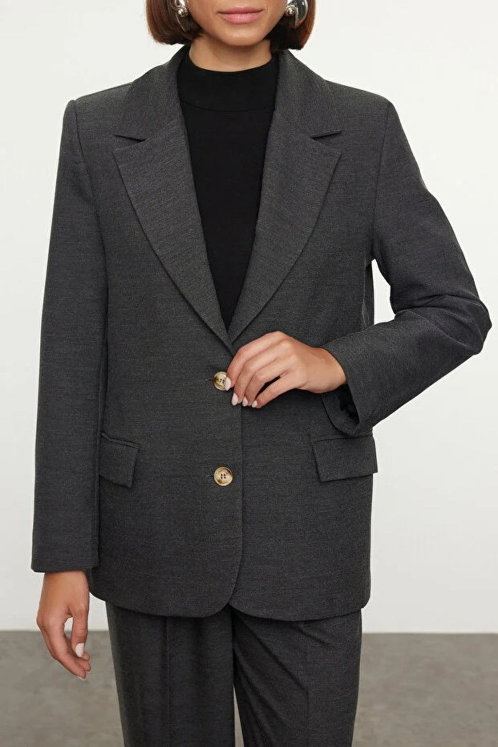 Lined Woven Blazer Jacket