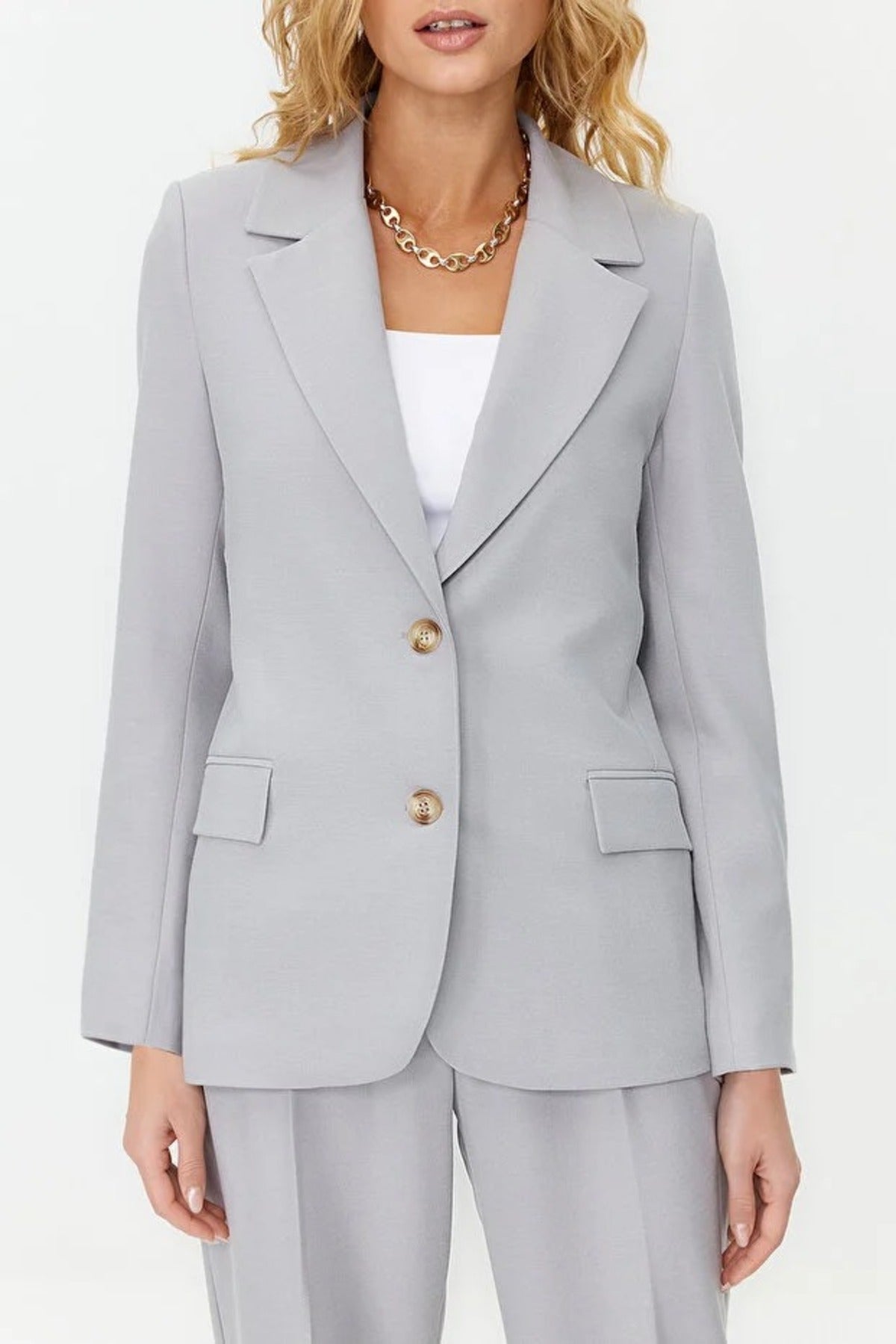 Lined Woven Blazer Jacket