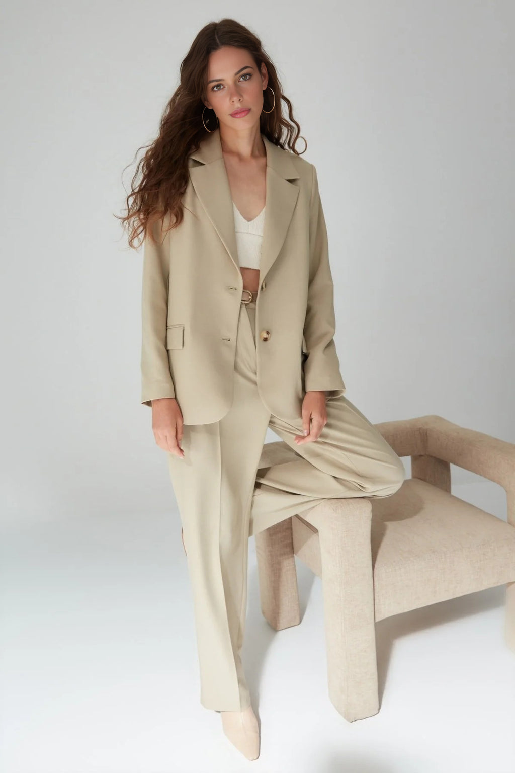 Lined Woven Blazer Jacket