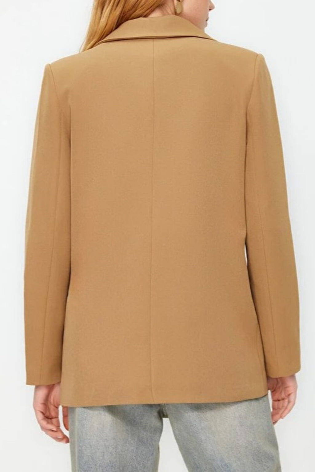 Woven Blazer Jacket with Lining Detail