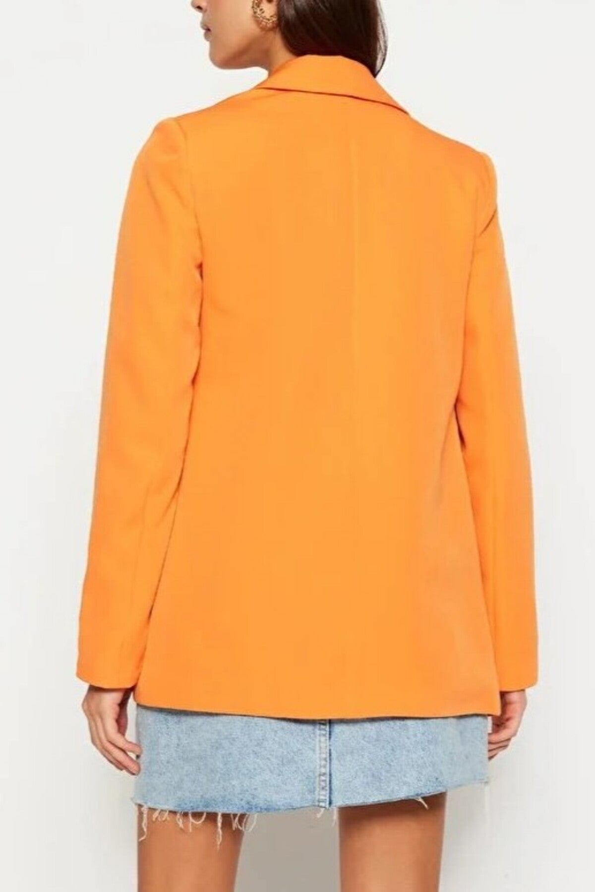 Woven Blazer Jacket with Lining Detail