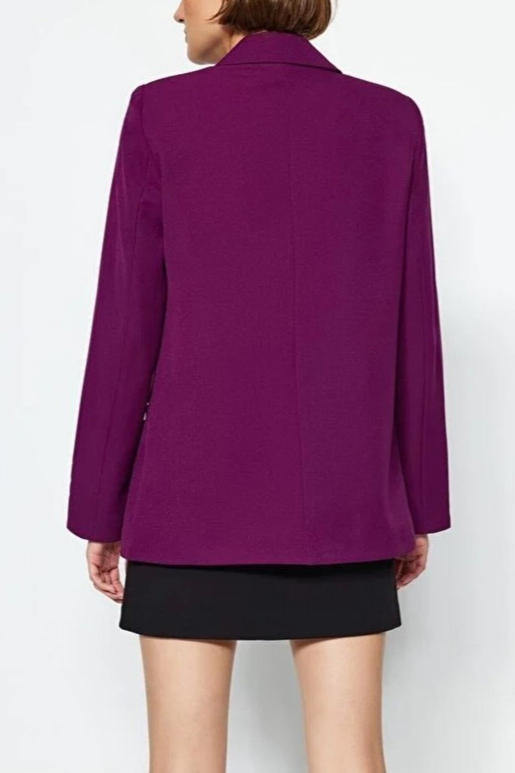 Woven Blazer Jacket with Lining Detail