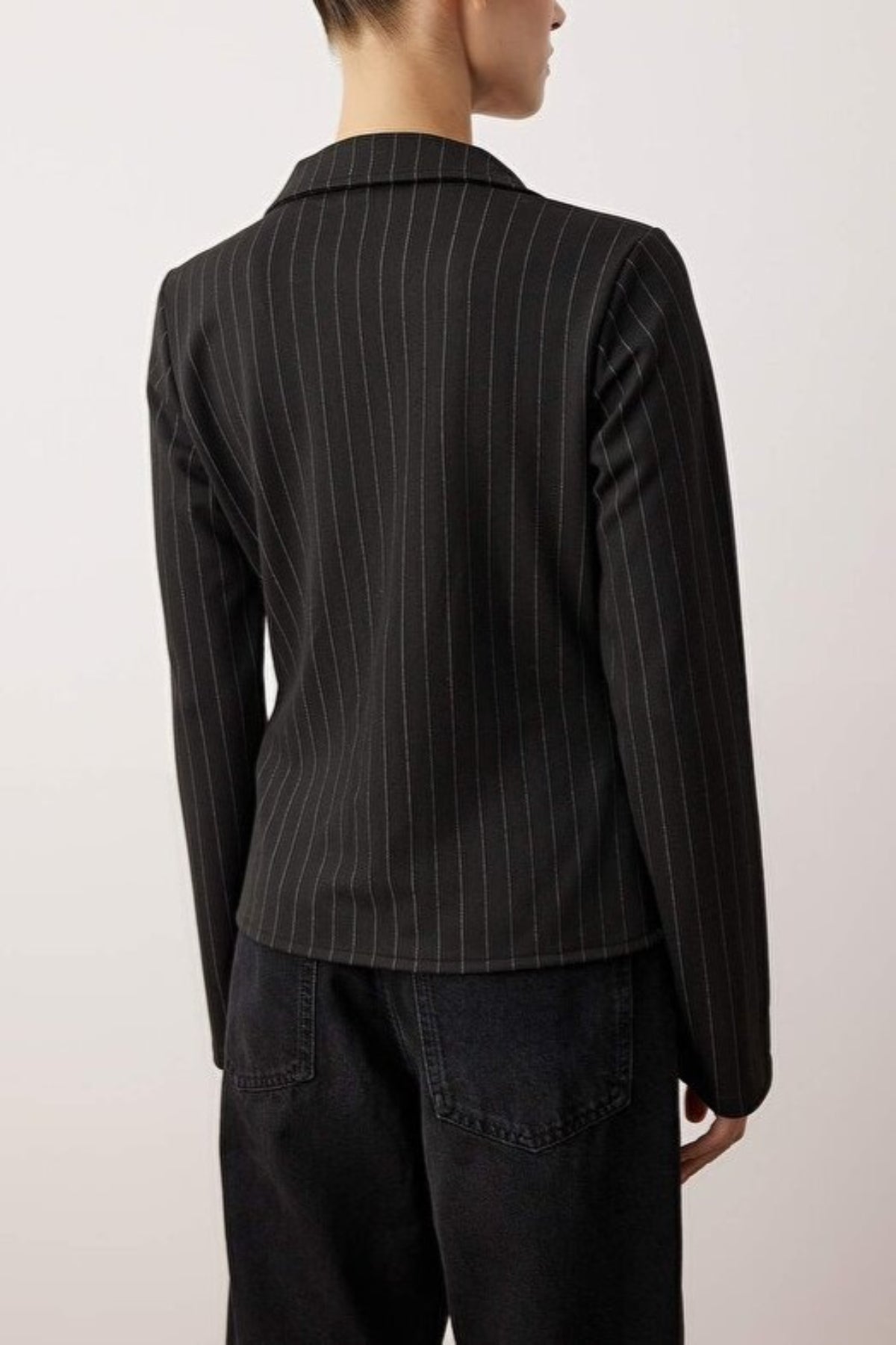 Polo Collar Hooked Fitted Knit Blouse