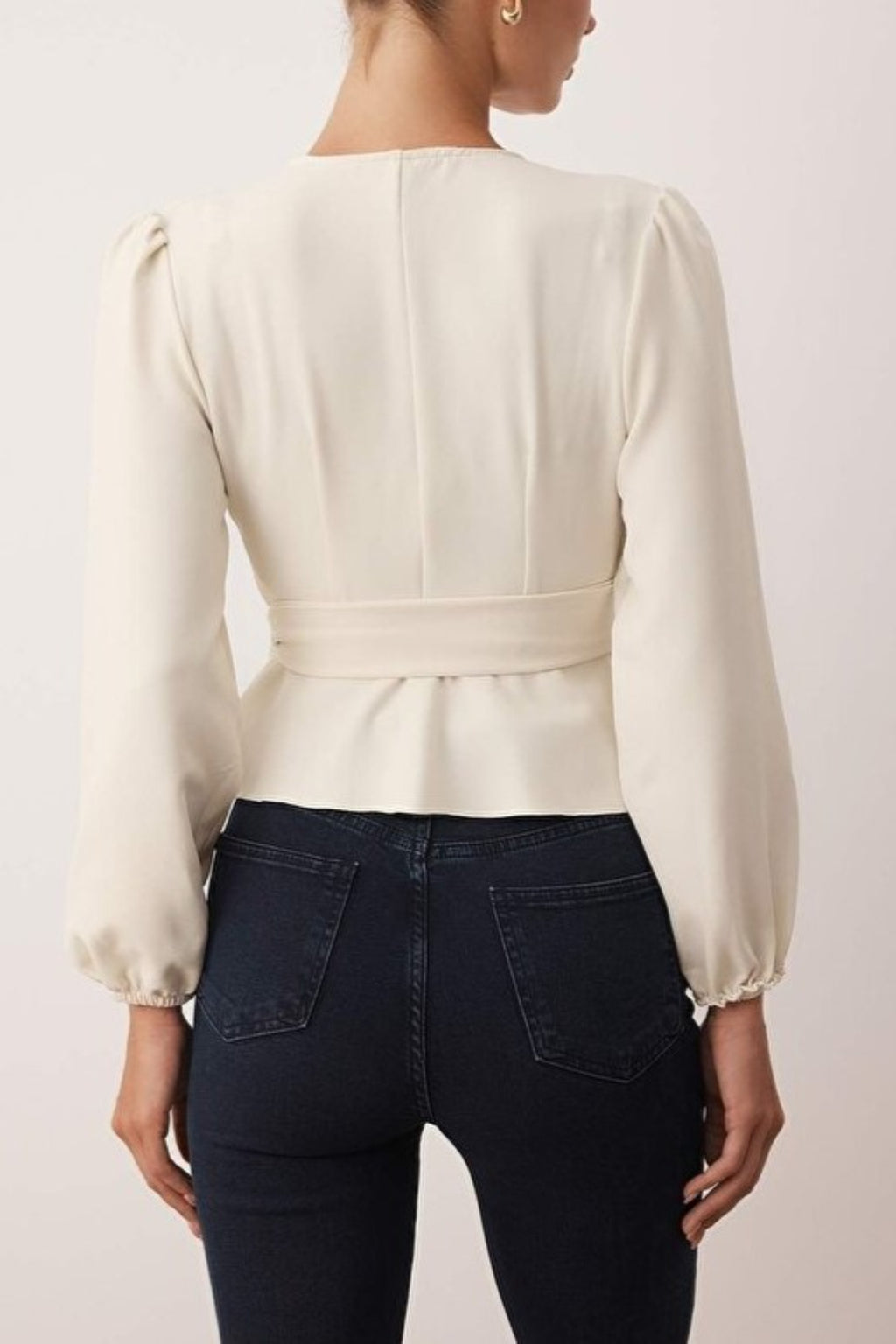 Woven Blouse with Tie Detail