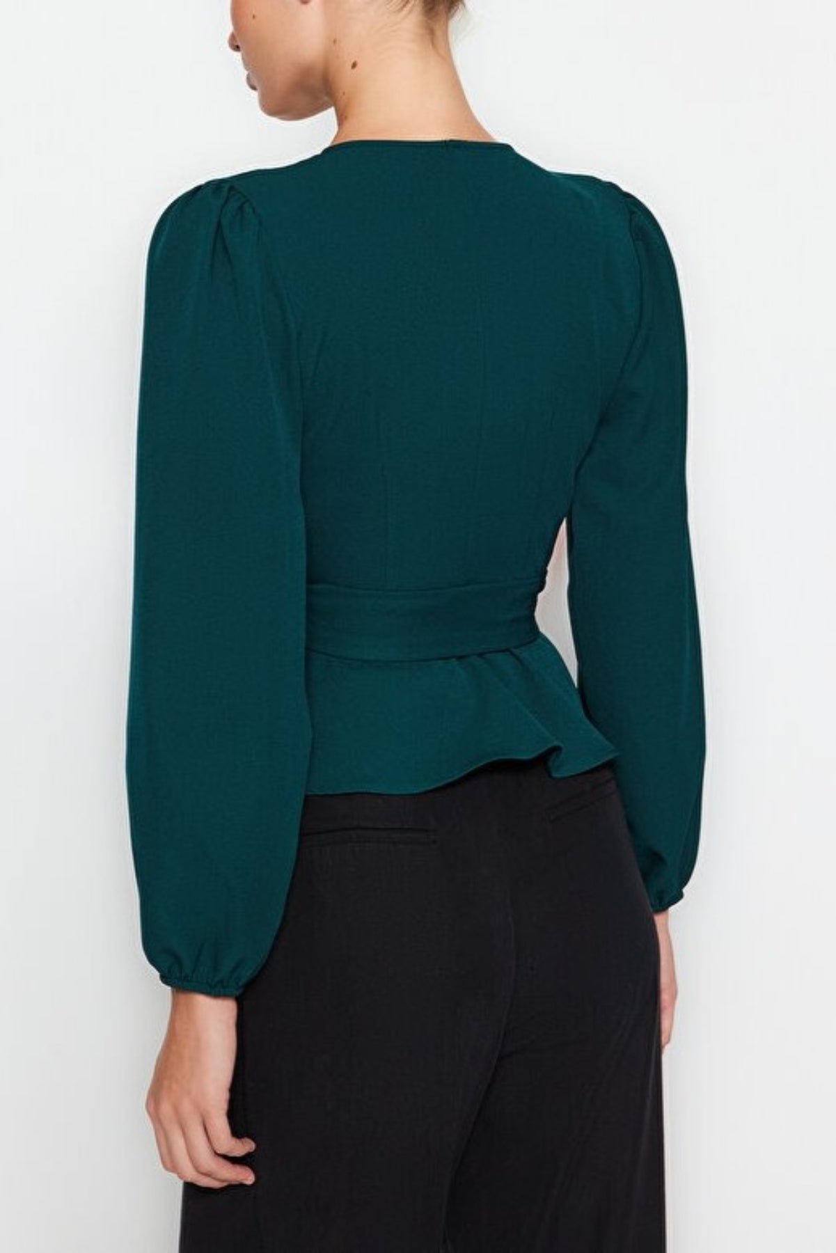 Woven Blouse with Tie Detail