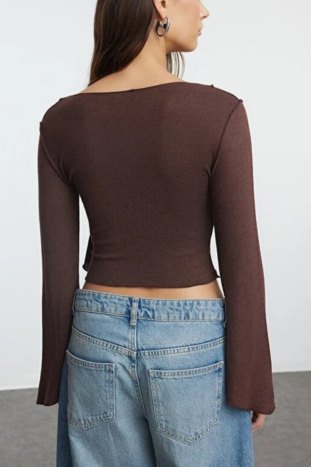 Wrapped Spanish Sleeve Knit Blouse