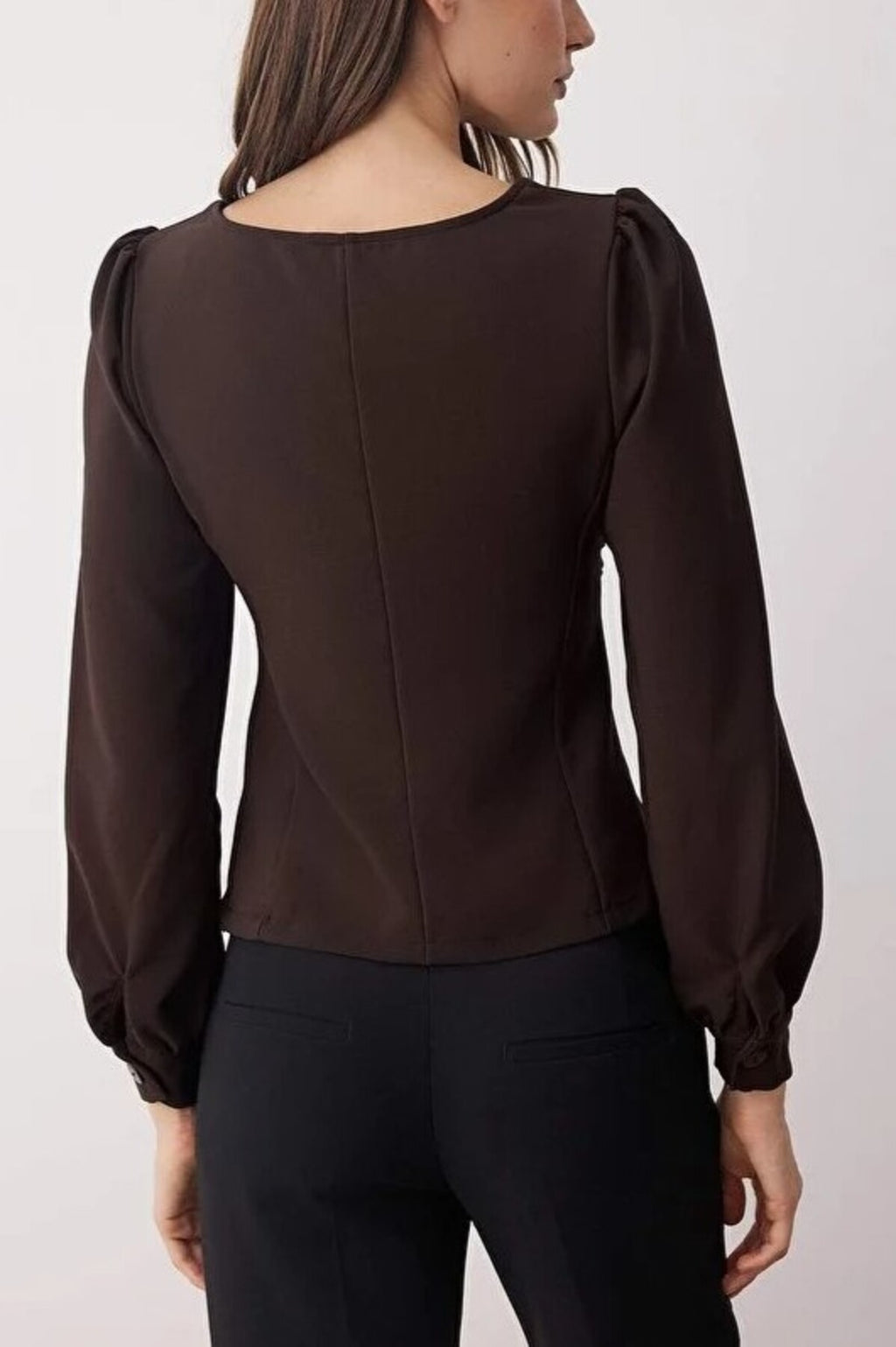 Woven Blouse with Gathered Detail