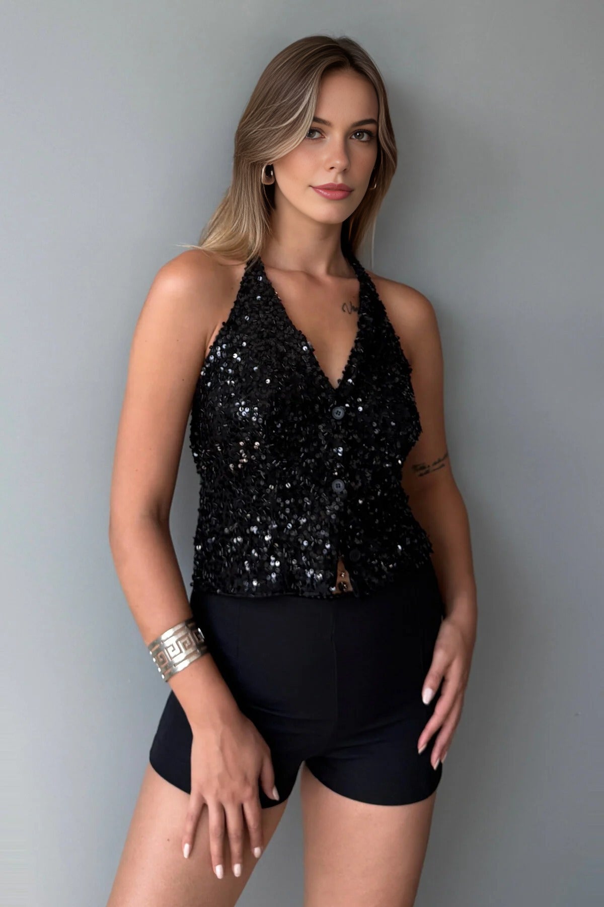 Sequined Party Blouse