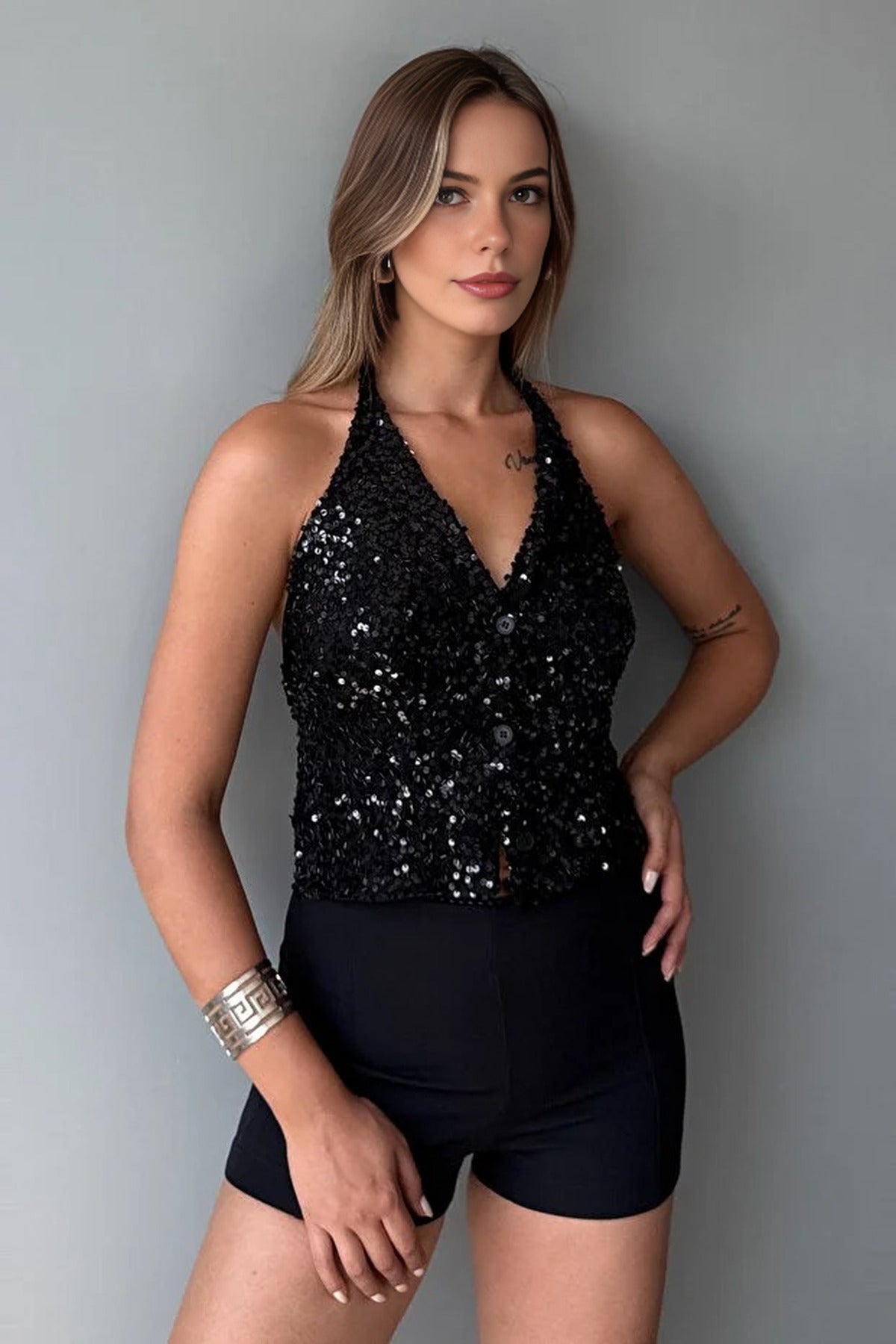 Sequined Party Blouse