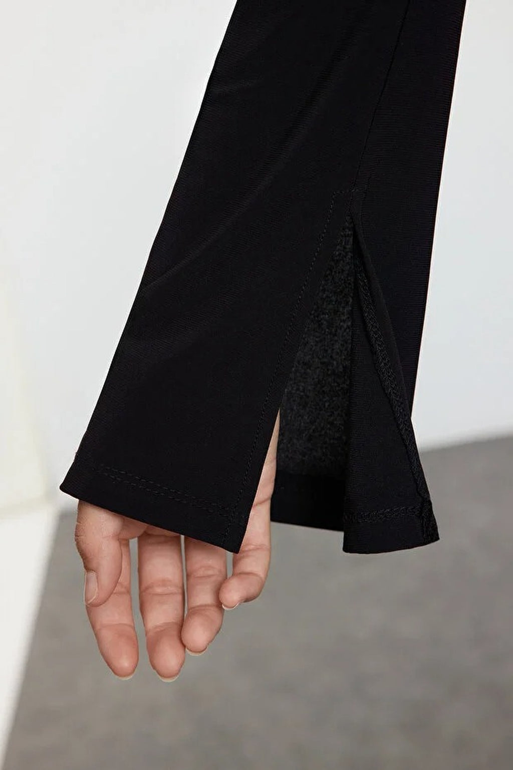 Knit Blouse with Tie Detail