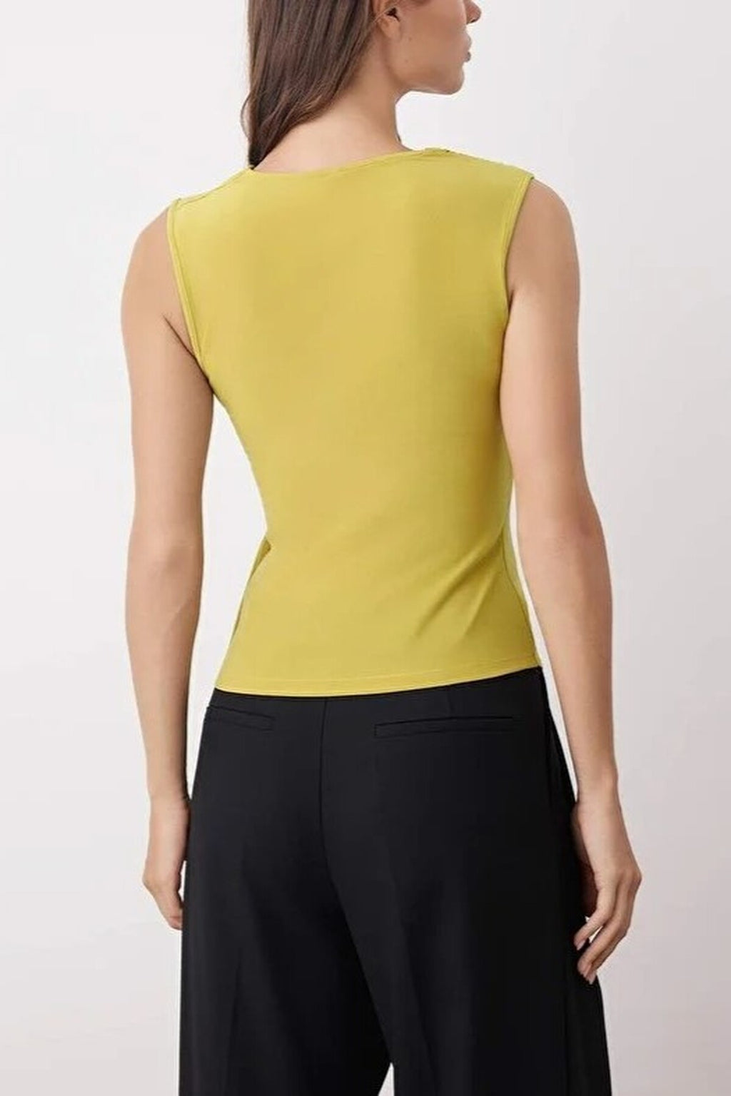 Cowl Neck Knit Blouse with Drape Detail