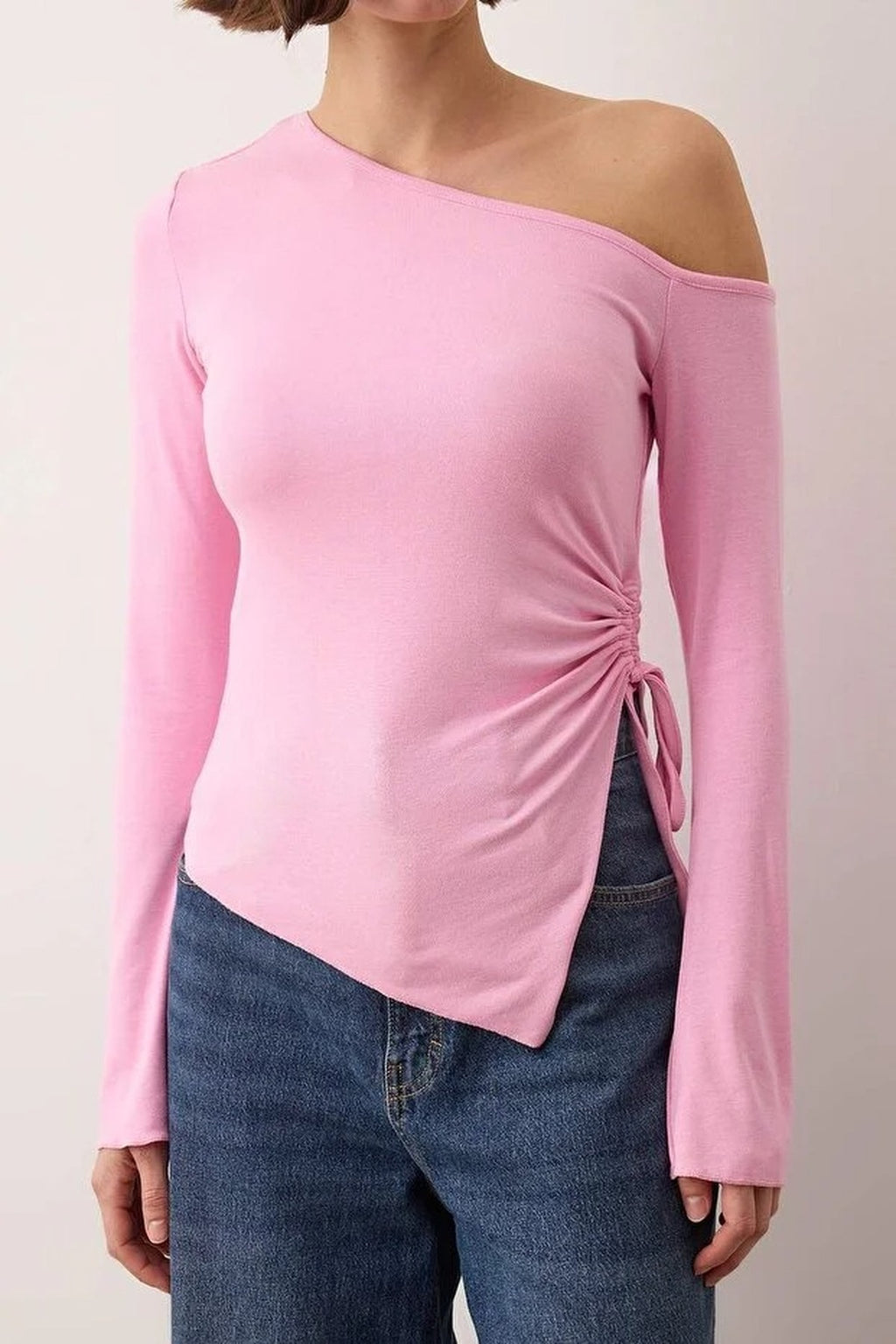 Asymmetrical Spanish Sleeve Knit Blouse