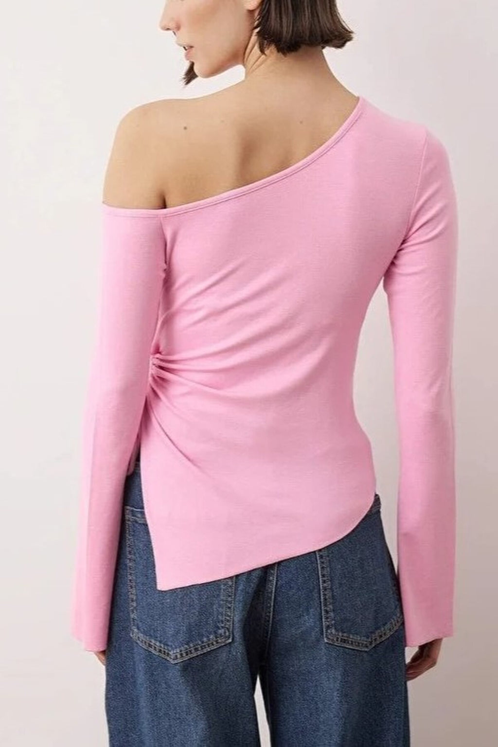 Asymmetrical Spanish Sleeve Knit Blouse