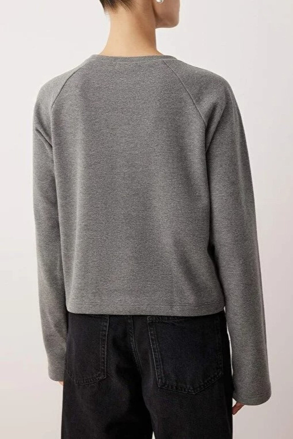 Half-Placket Thick Knit Blouse