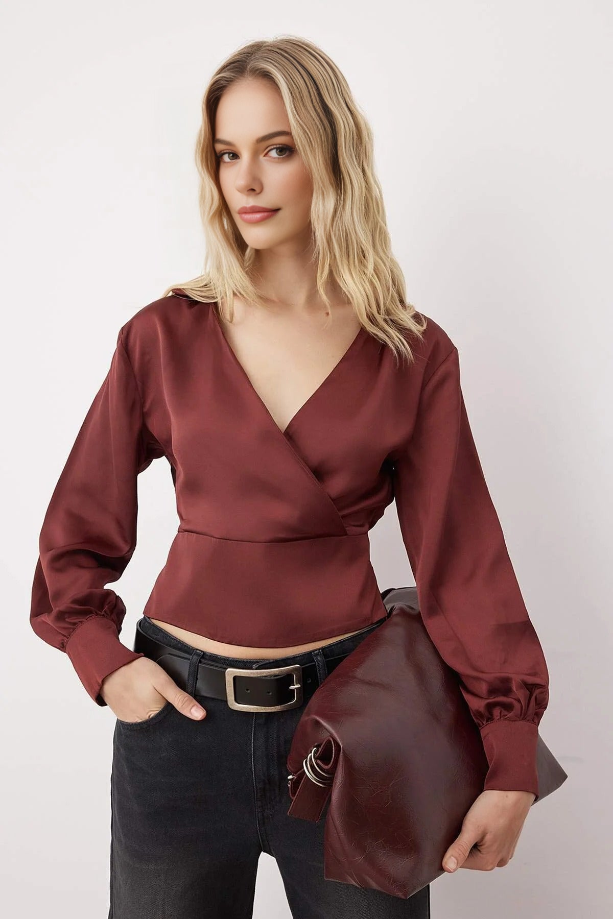 Satin Woven Blouse