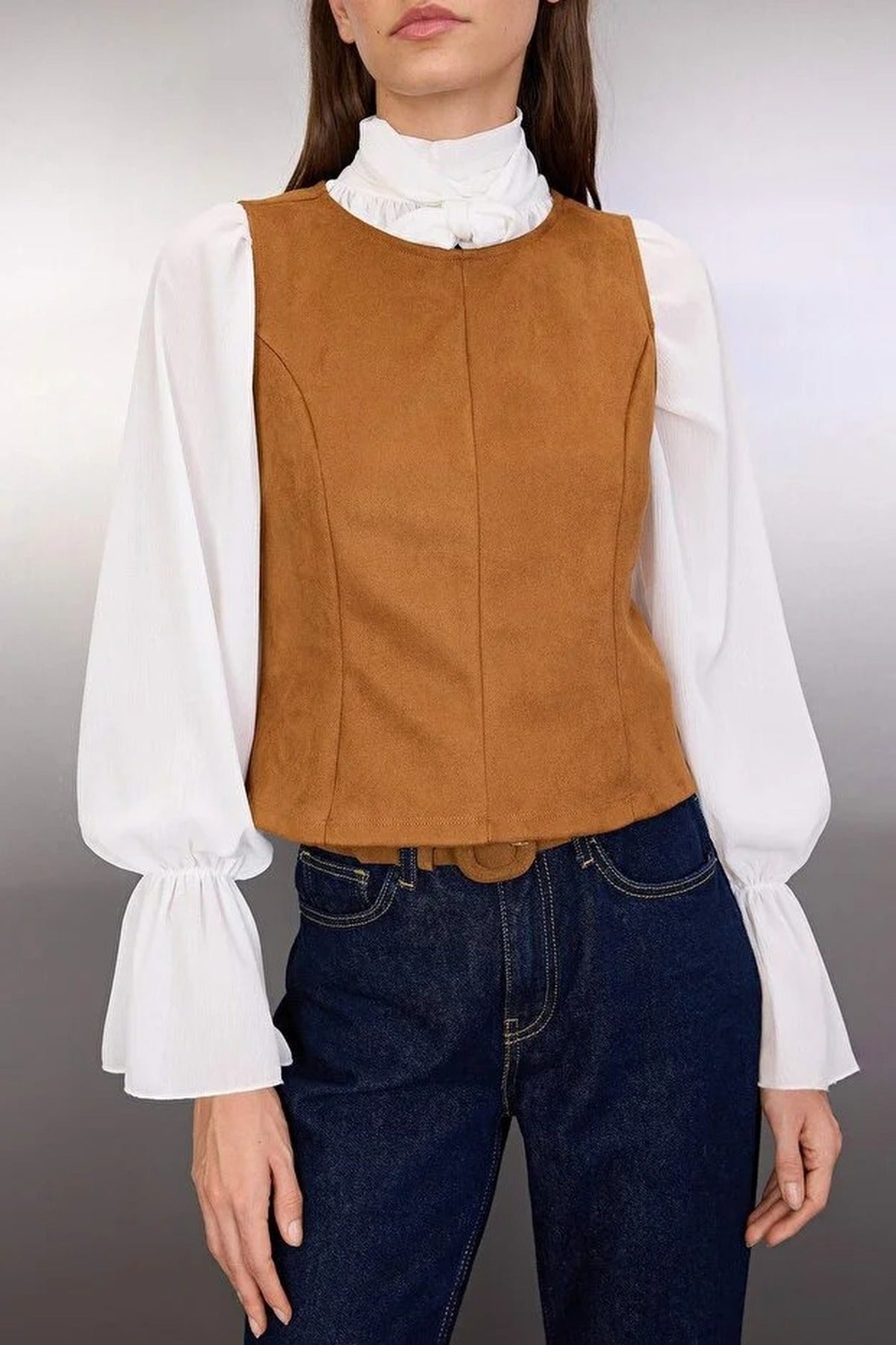 Suede Knit Blouse