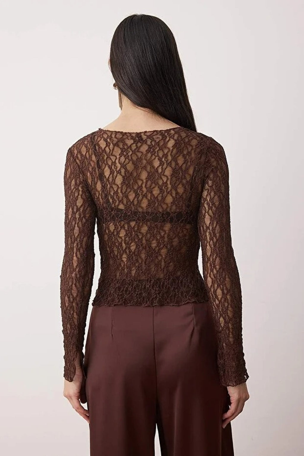 Unlined V-Neck Lace Party Blouse