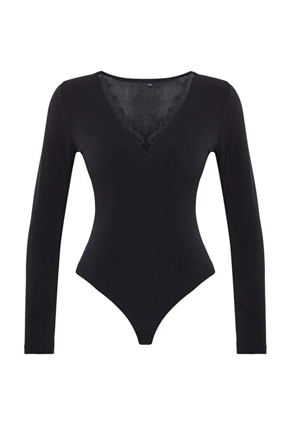 V-Neck Lace Detailed Bodysuit
