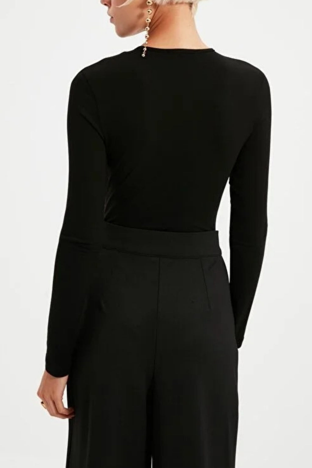 Deep V-Neck Knit Bodysuit