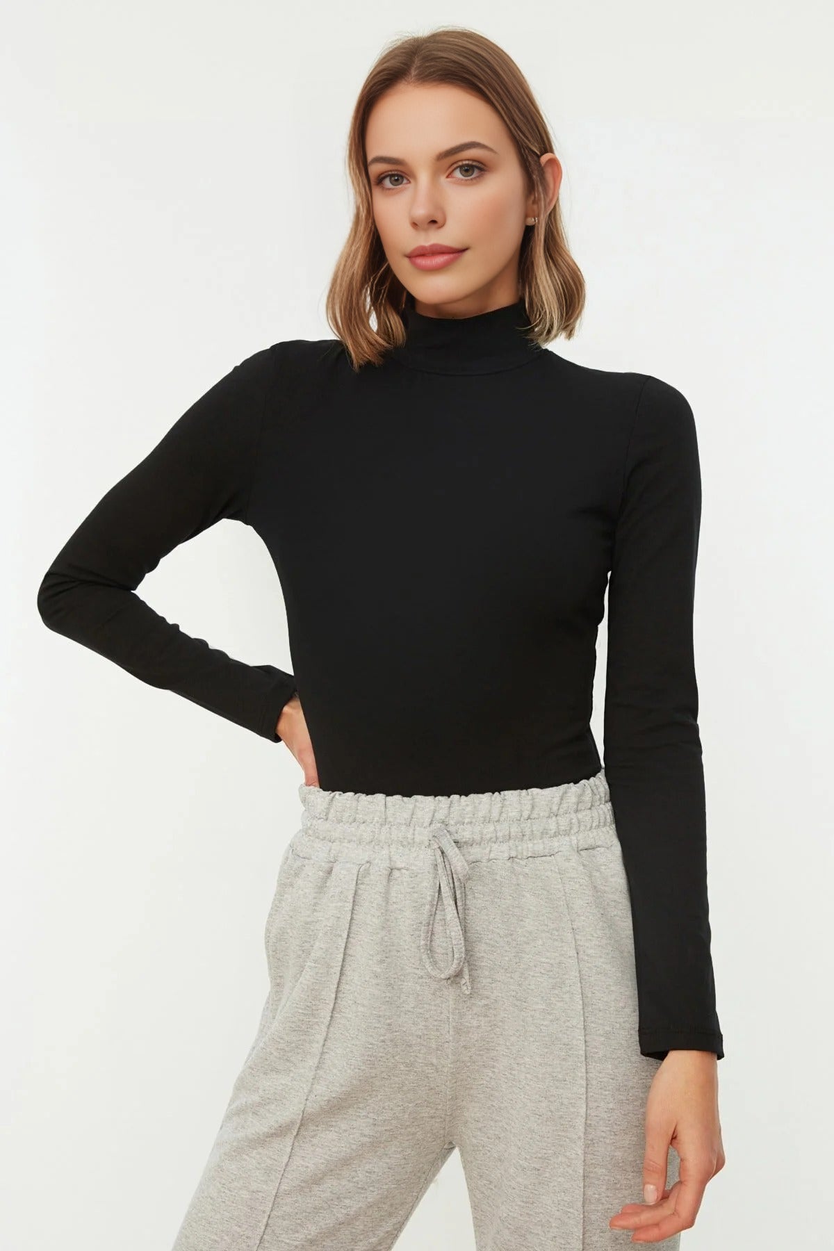 Turtleneck Knit Bodysuit