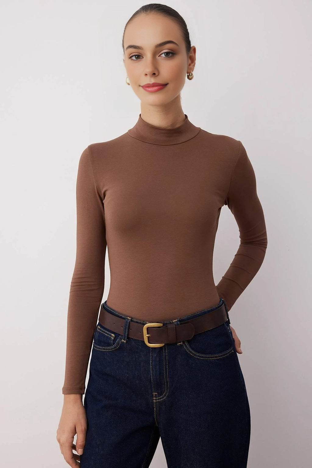 Turtleneck Knit Bodysuit