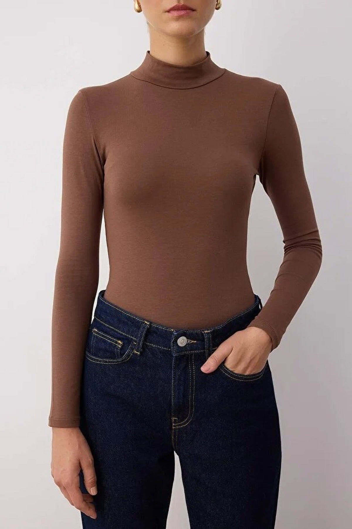 Turtleneck Knit Bodysuit