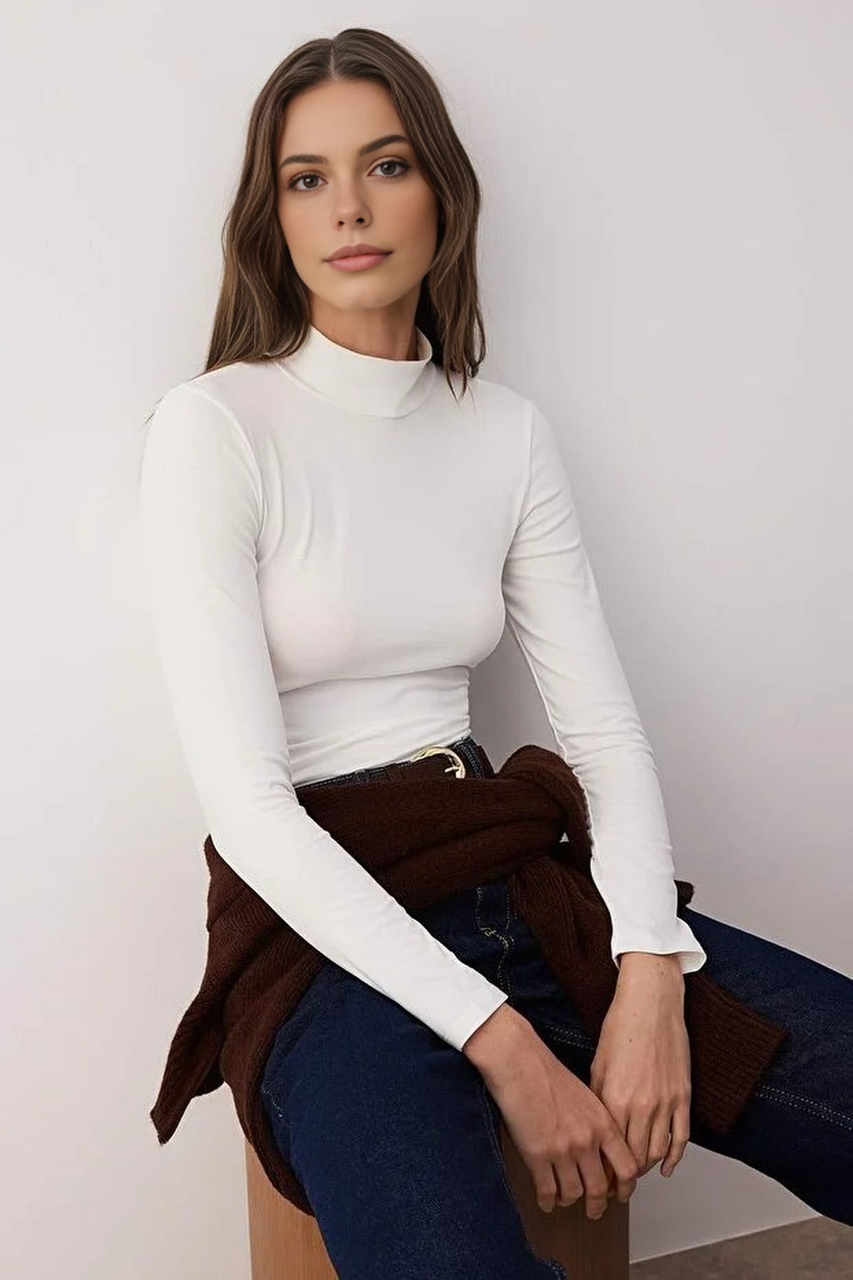 Turtleneck Knit Bodysuit