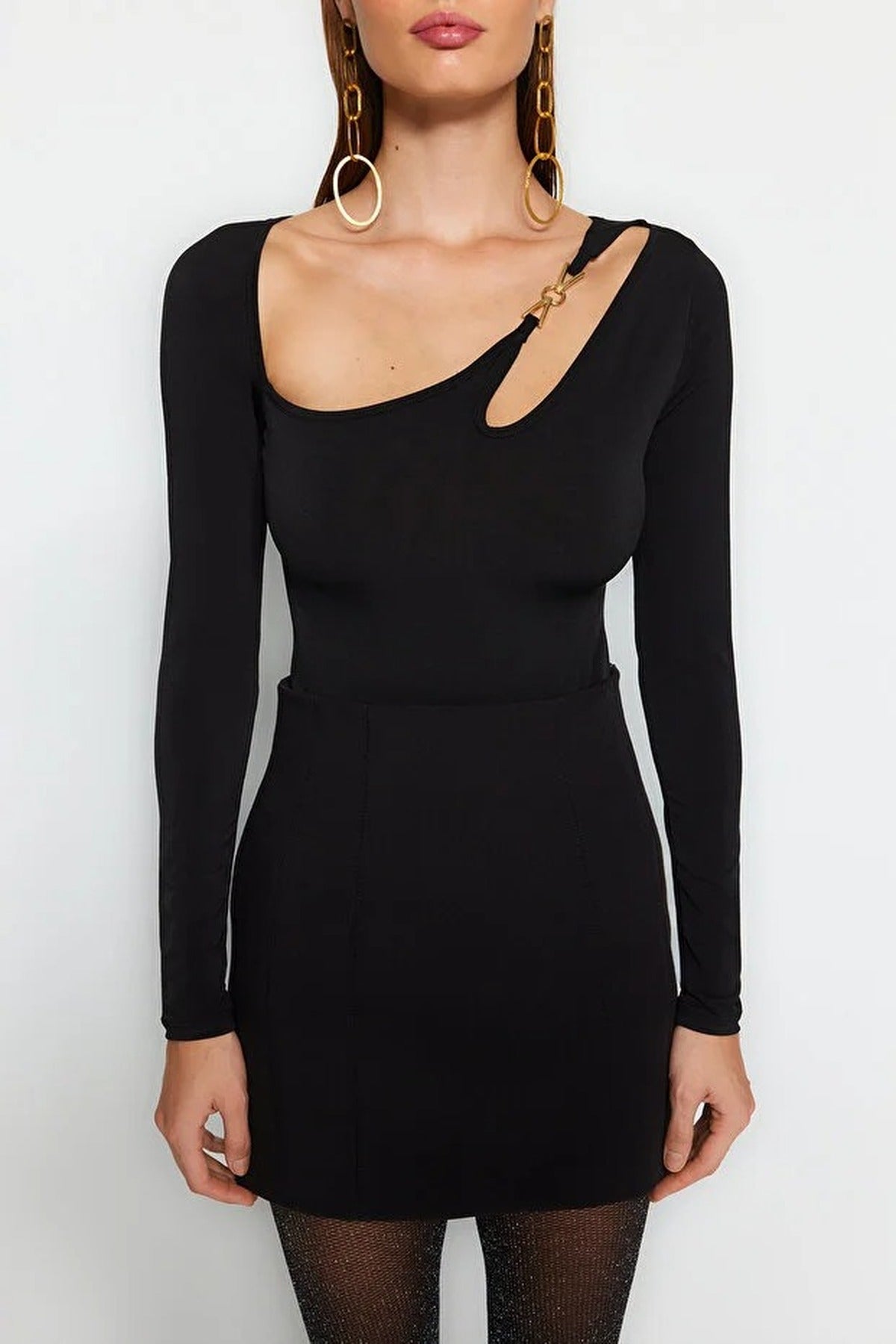 Knit Bodysuit with Accessory Detail