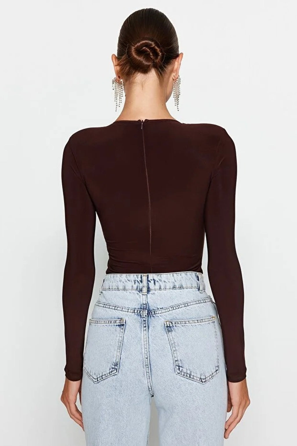 Knit Bodysuit with Cut-Out Detail