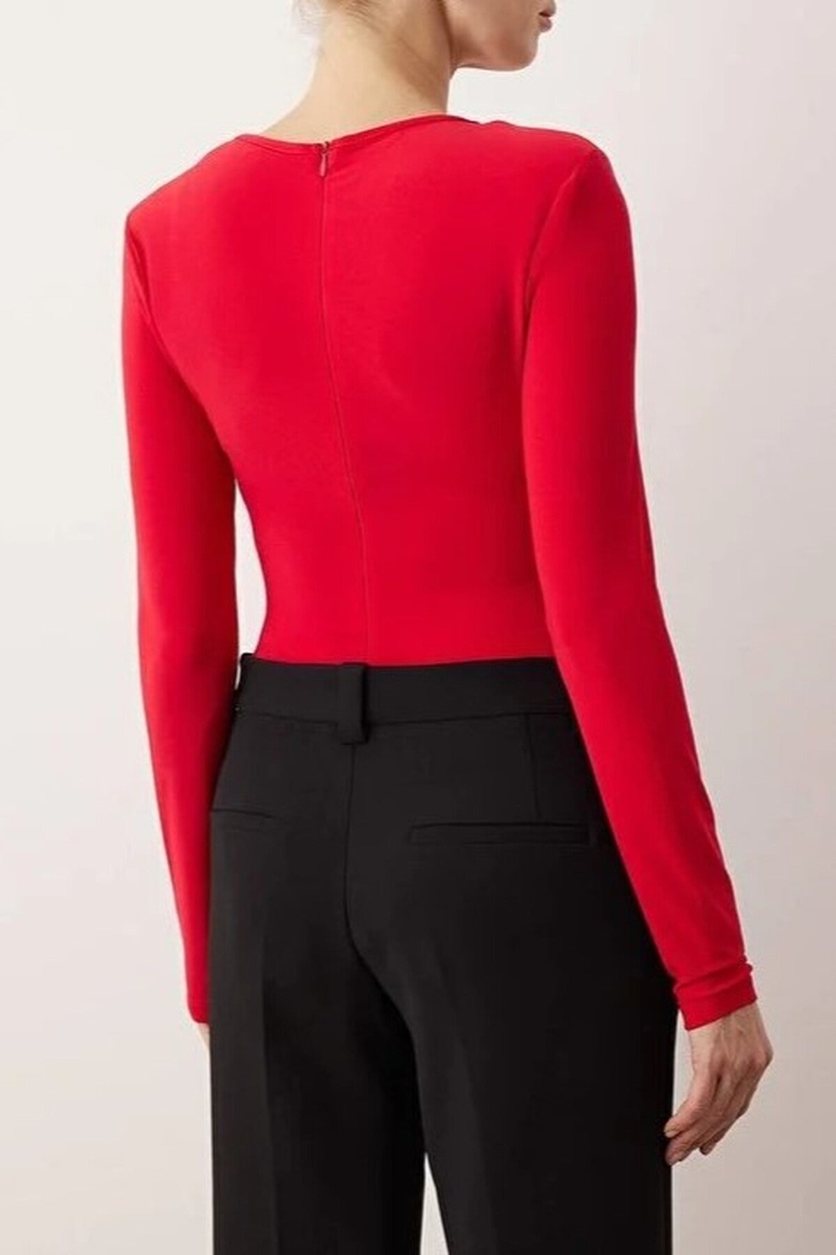 Knit Bodysuit with Cut-Out Detail