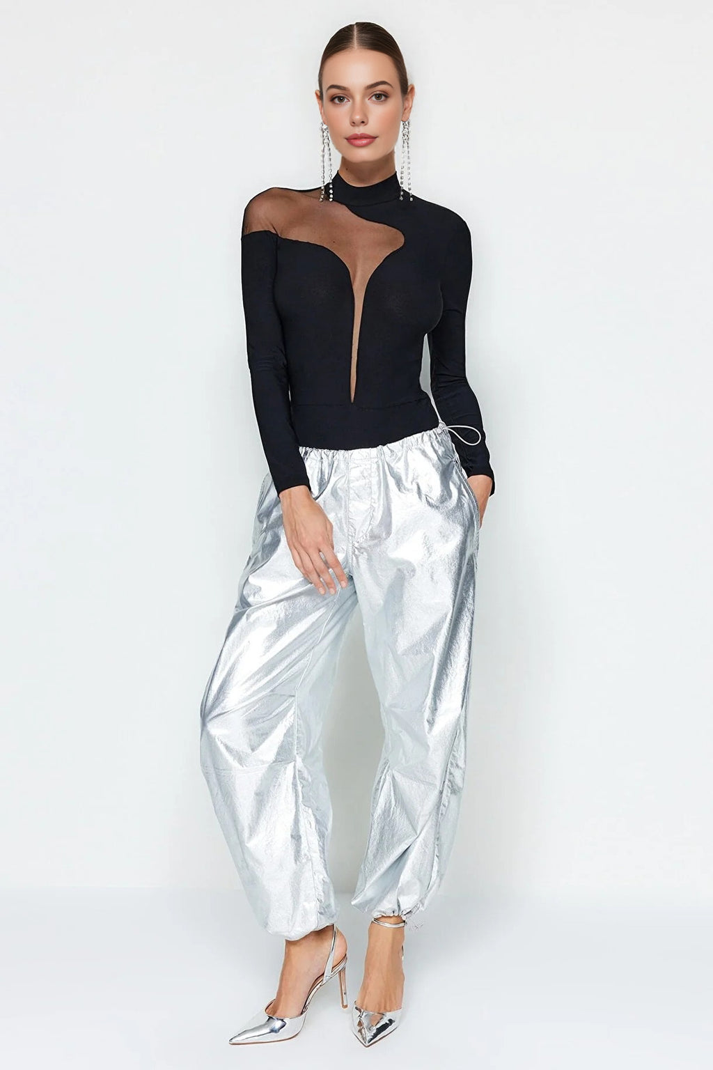 Pool Neck Knit Bodysuit