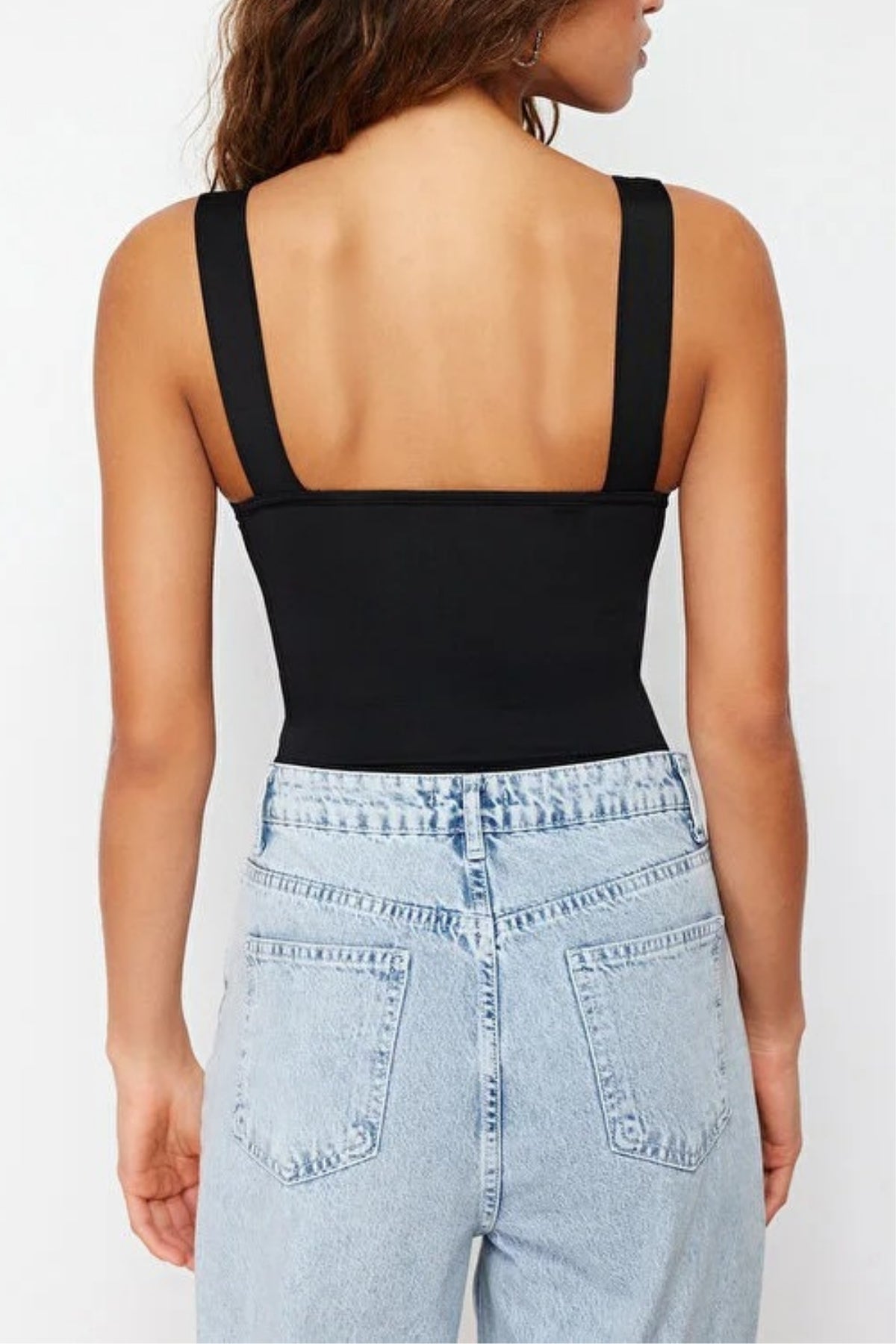 Square Neck Knit Bodysuit