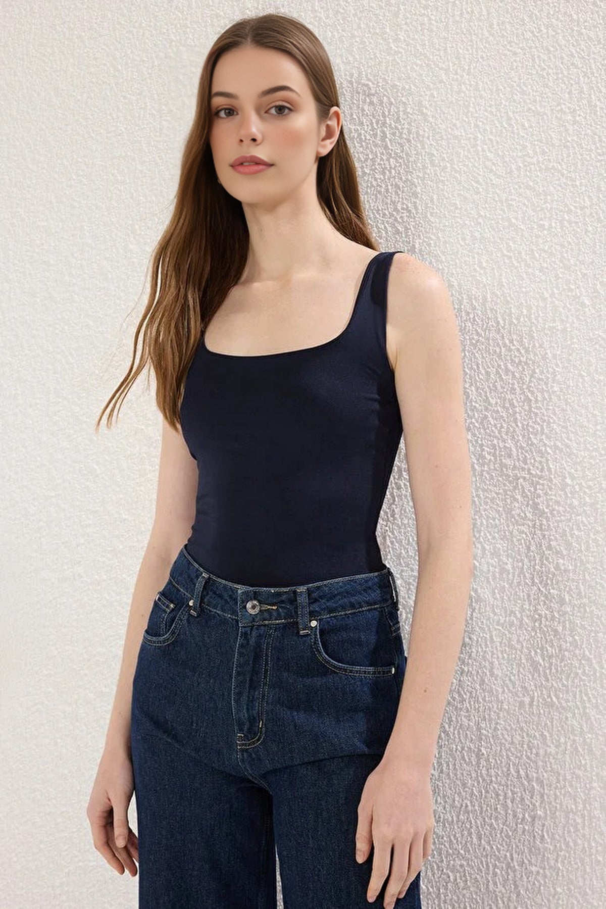 Square Neck Knit Bodysuit