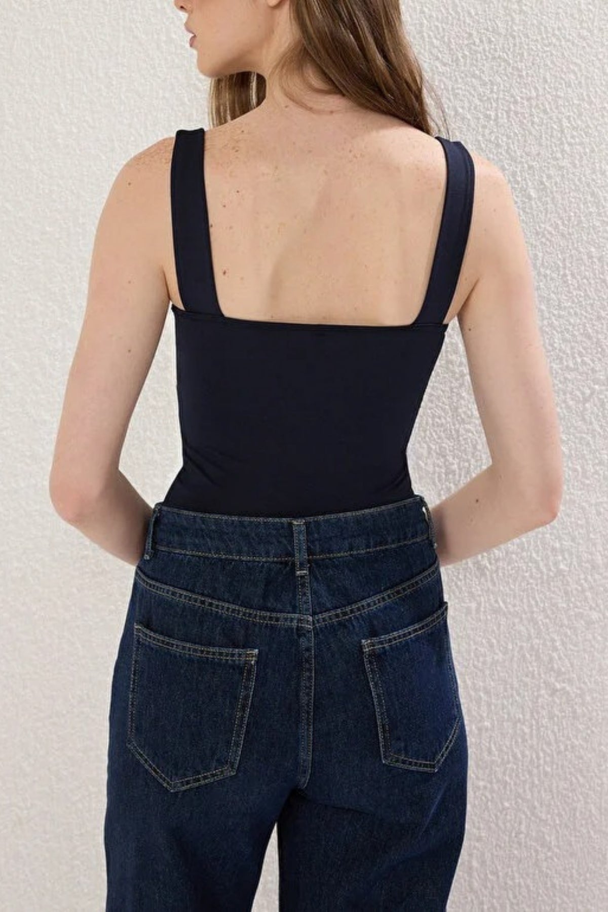 Square Neck Knit Bodysuit