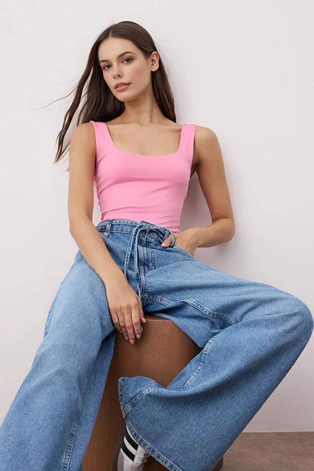 Square Neck Knit Bodysuit